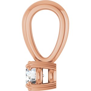 18K Rose Gold 3.75 mm Round Pendant Mounting – image 5
