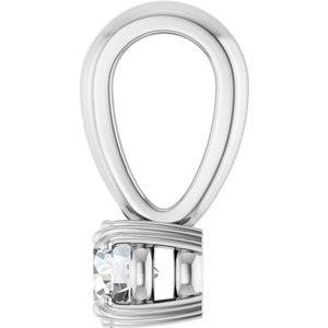14K White Gold 3.75 mm Round Pendant Mounting – image 5
