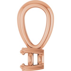 18K Rose Gold 3.75 mm Round Pendant Mounting – image 6