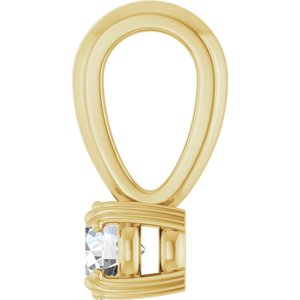 18K Yellow Gold 3.75 mm Round Pendant Mounting – image 5