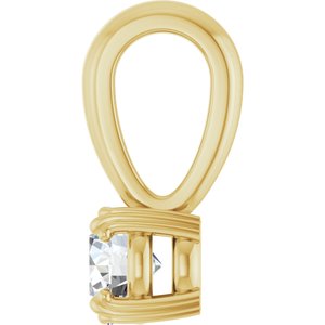 14K Yellow Gold 4.4 mm Round Pendant Mounting – image 5