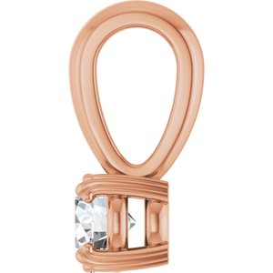 14K Rose Gold 4.4 mm Round Pendant Mounting – image 5
