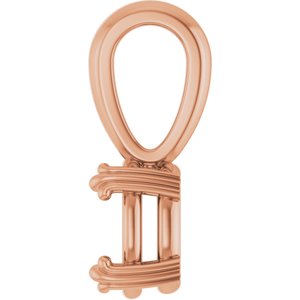 18K Rose Gold 7x5 mm Oval Pendant Mounting – image 6