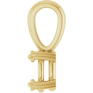 18K Yellow Gold 7x5 mm Oval Pendant Mounting – image 6