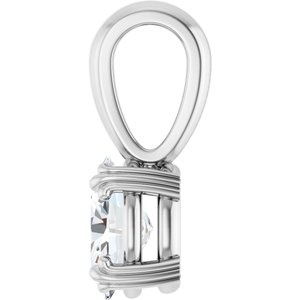 Sterling Silver 7x5 mm Oval Pendant Mounting – image 5