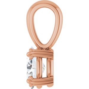 10K Rose Gold 7x5 mm Oval Pendant Mounting – image 5