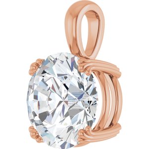 14K Rose Gold 13 mm Round Pendant Mounting – image 3