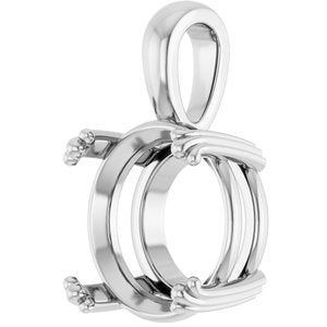 Platinum 13 mm Round Pendant Mounting – image 4