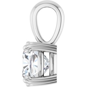 Platinum 7.5x7.5 mm Cushion Pendant Mounting – image 5