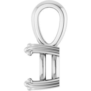 14K X1 White Gold 7.5x7.5 mm Cushion Pendant Mounting – image 6