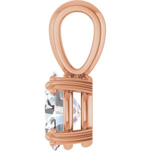 10K Rose Gold 8.5x6.5 mm Oval Pendant Mounting – image 5