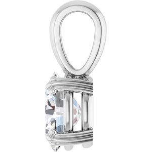 14K White Gold 8.5x6.5 mm Oval Pendant Mounting – image 5