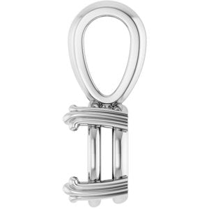 18K White Gold 8.5x6.5 mm Oval Pendant Mounting – image 6