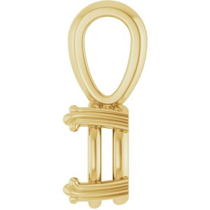 14K Yellow Gold 8.5x6.5 mm Oval Pendant Mounting – image 6