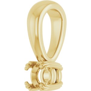 10K Yellow Gold 3.75 mm Round Pendant Mounting – image 4