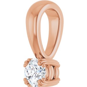 18K Rose Gold 3.75 mm Round Pendant Mounting – image 3