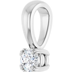 14K X1 White Gold 3.75 mm Round Pendant Mounting – image 3