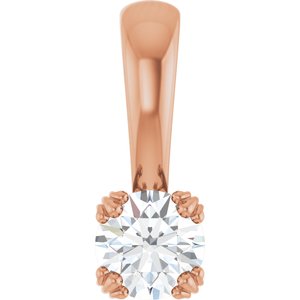 10K Rose Gold 4.4 mm Round Pendant Mounting