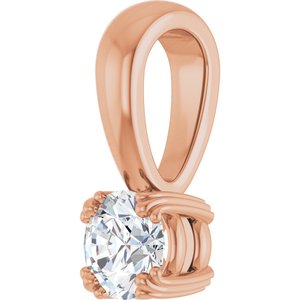 10K Rose Gold 4.4 mm Round Pendant Mounting – image 3