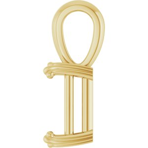 14K Yellow Gold 9x7 mm Emerald Pendant Mounting – image 6