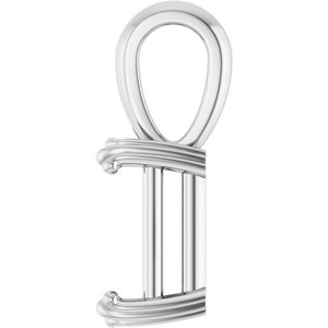 10K White Gold 9x7 mm Emerald Pendant Mounting – image 6
