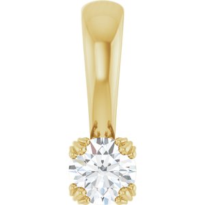 10K Yellow Gold 3.75 mm Round Pendant Mounting