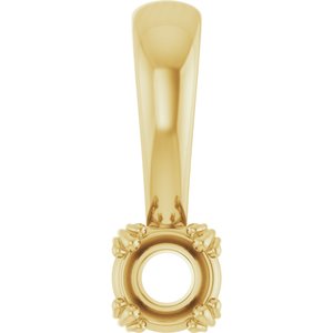 18K Yellow Gold 3.75 mm Round Pendant Mounting – image 2