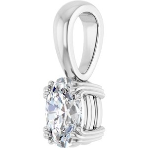 Platinum 7x5 mm Oval Pendant Mounting – image 3