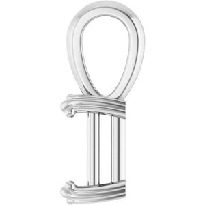 10K White Gold 7.5x5.5 mm Emerald Pendant Mounting – image 6
