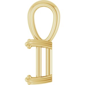18K Yellow Gold 7.5x5.5 mm Emerald Pendant Mounting – image 6