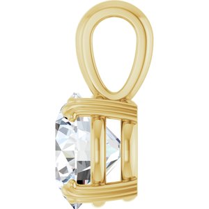 14K Yellow Gold 9.4 mm Round Pendant Mounting – image 5