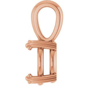 10K Rose Gold 9.4 mm Round Pendant Mounting – image 6