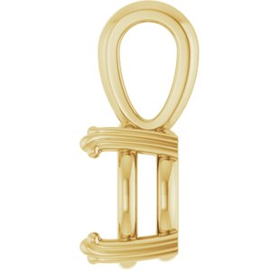 18K Yellow Gold 9.4 mm Round Pendant Mounting – image 6