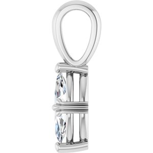 10K White Gold 9x4.5 mm Marquise Pendant Mounting – image 5