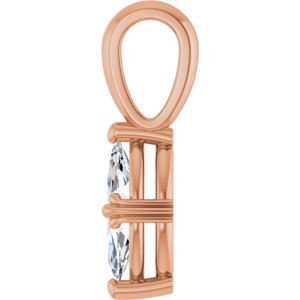 10K Rose Gold 9x4.5 mm Marquise Pendant Mounting – image 5