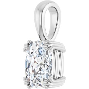 Continuum Sterling Silver 9x7 mm Elongated Cushion Pendant Mounting – image 3
