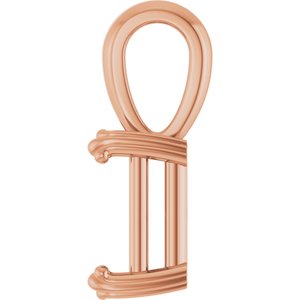 18K Rose Gold 8.5x6.5 mm Emerald Pendant Mounting – image 6