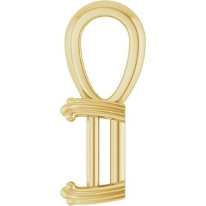 18K Yellow Gold 7x5 mm Emerald Pendant Mounting – image 6