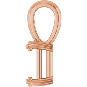 18K Rose Gold 7x5 mm Emerald Pendant Mounting – image 6