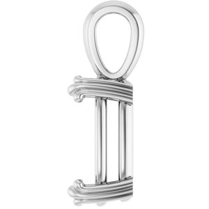 Platinum 14x10 mm Elongated Cushion Pendant Mounting – image 6