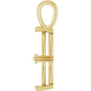 18K Yellow Gold 16x8 mm Marquise Pendant Mounting – image 6