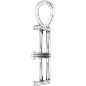 18K White Gold 16x8 mm Marquise Pendant Mounting – image 6