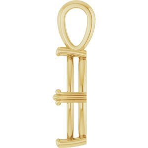 18K Yellow Gold 14x7 mm Marquise Pendant Mounting – image 6