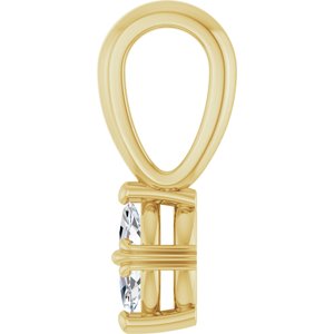 10K Yellow Gold 5x3 mm Marquise Pendant Mounting – image 5