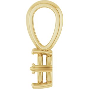 10K Yellow Gold 5x3 mm Marquise Pendant Mounting – image 6