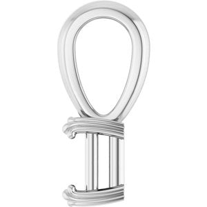 Platinum 5x3 mm Emerald Pendant Mounting – image 6