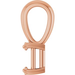 10K Rose Gold 5x3 mm Emerald Pendant Mounting – image 6