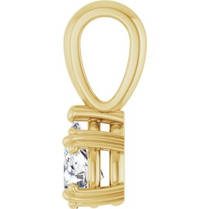 18K Yellow Gold 6.5x4.5 mm Pear Pendant Mounting – image 5