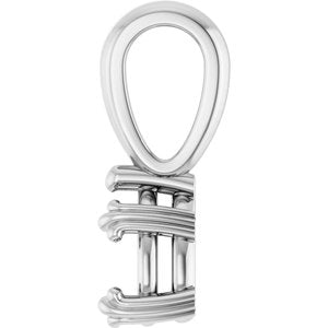 Continuum Sterling Silver 6.5x4.5 mm Pear Pendant Mounting – image 6
