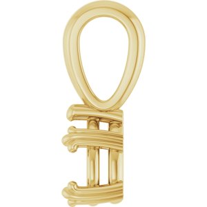 18K Yellow Gold 6.5x4.5 mm Pear Pendant Mounting – image 6